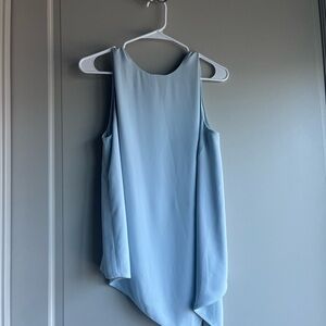 Babaton Asymmetrical Sleeveless Dress in Light Blue